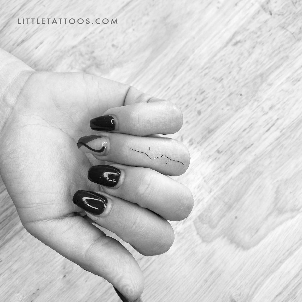 Tatuaje temporal de doble beso - Juego de 3