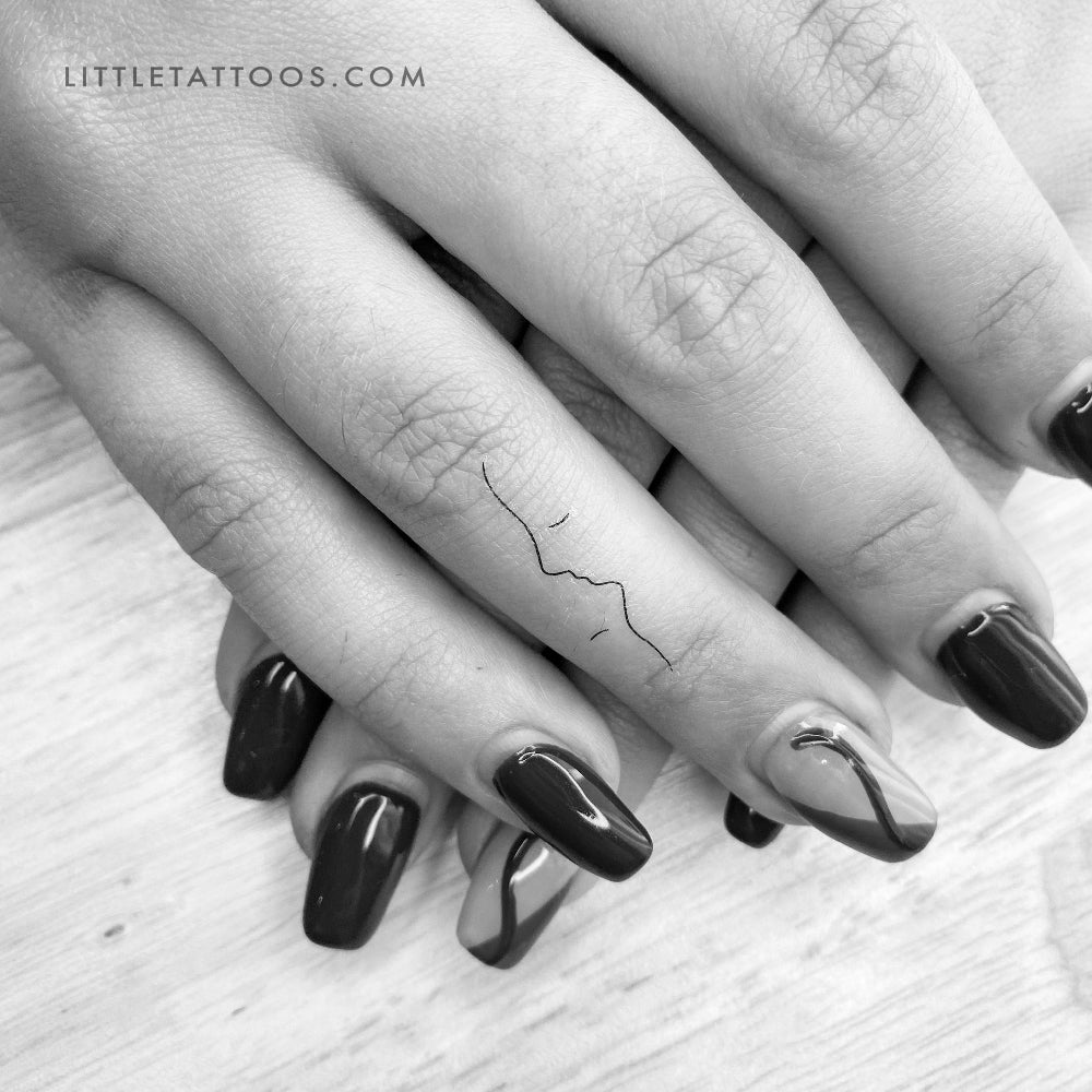Tatuaje temporal de doble beso - Juego de 3