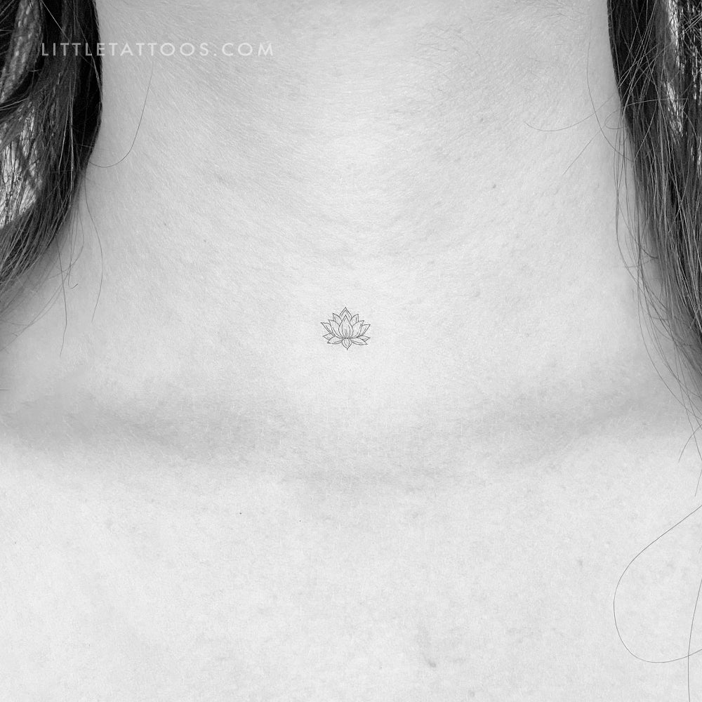 Sacred Lotus Flower Temporary Tattoo - Set of 3