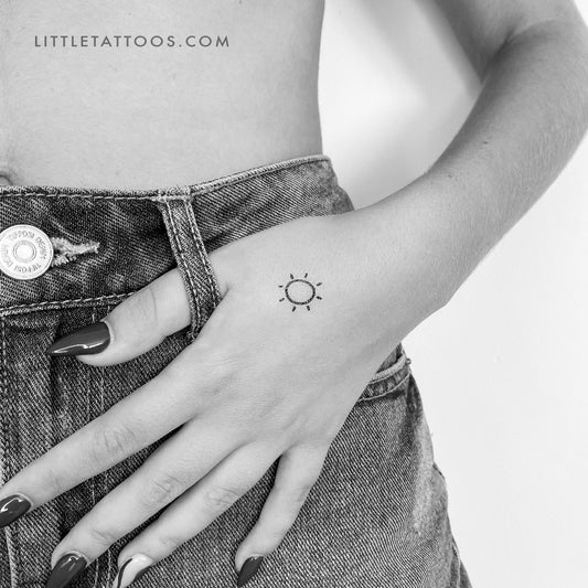 Sun Temporary Tattoo - Set of 3
