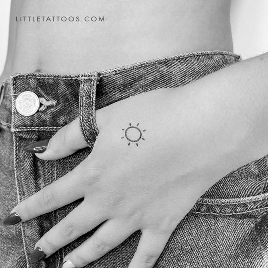 Sun Temporary Tattoo - Set of 3