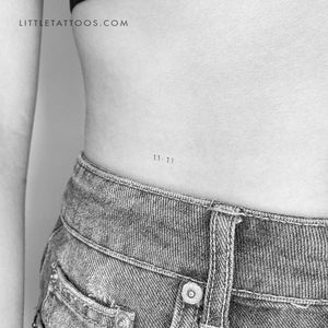 Tiny 11:11 Number Temporary Tattoo - Set of 3