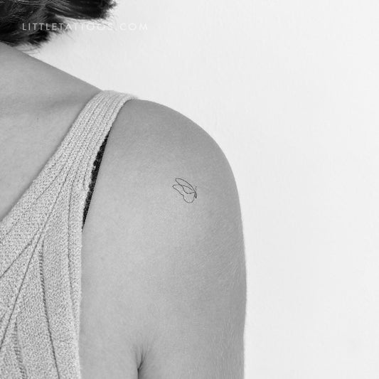 Tatuaje temporal de mariposa de una sola línea (juego de 3)