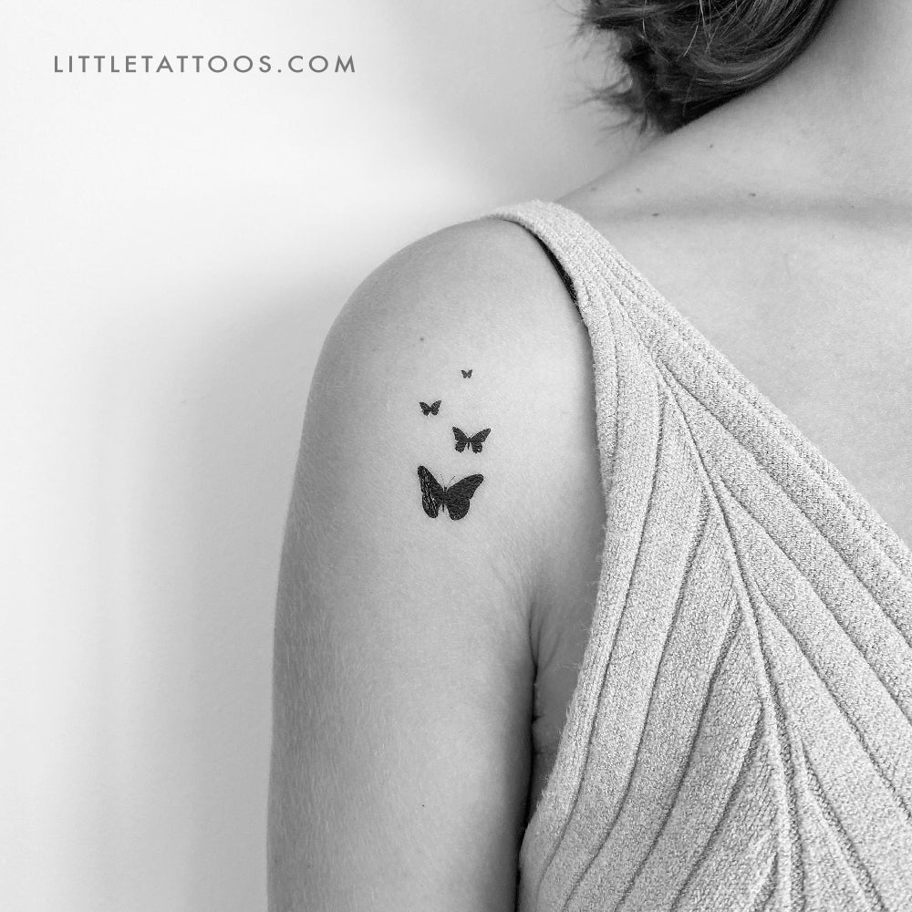 Tatuaje temporal de familia de mariposas (juego de 3)