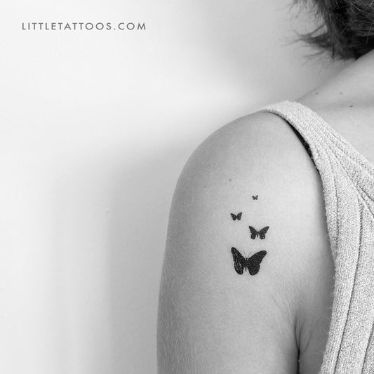 Tatuaje temporal de familia de mariposas (juego de 3)