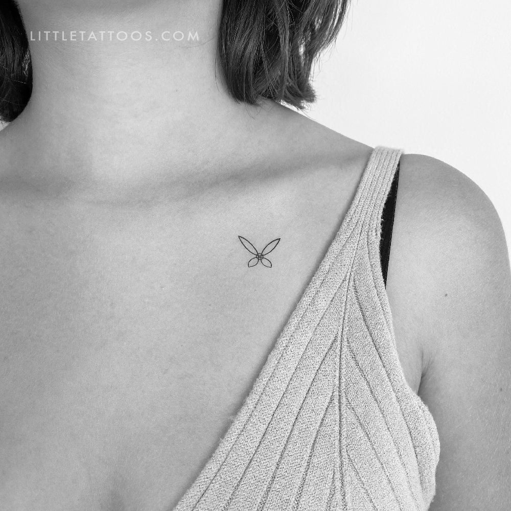 Small Witch's Knot Butterfly Temporary Tattoo - Set of 3