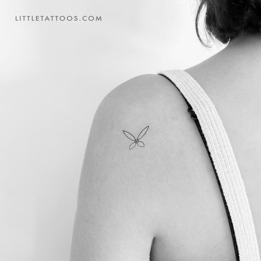 Small Witch's Knot Butterfly Temporary Tattoo - Set of 3