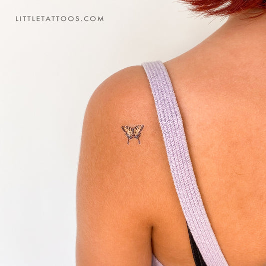 Tatuaje temporal de mariposa amarilla - Juego de 3