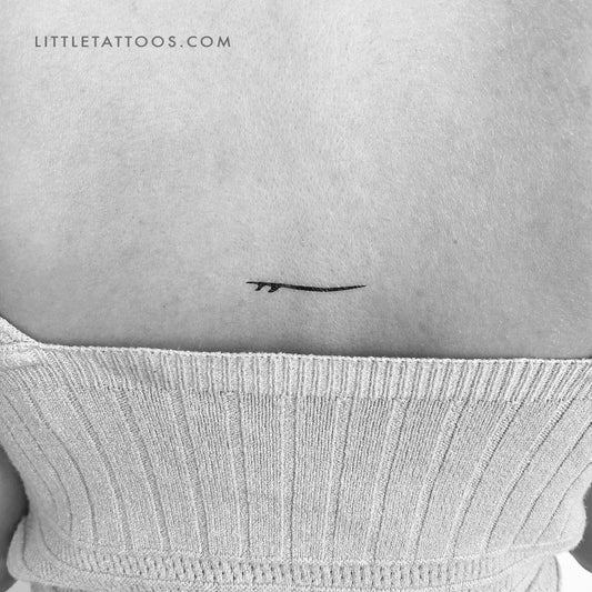 Minimalist Surfboard Temporary Tattoo - Set of 3