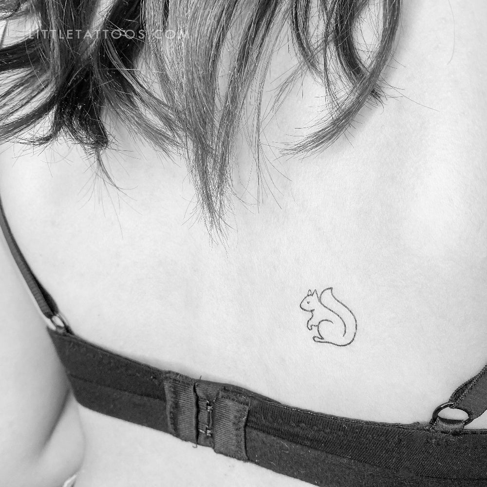 Squirrel Temporary Tattoo - Set of 3