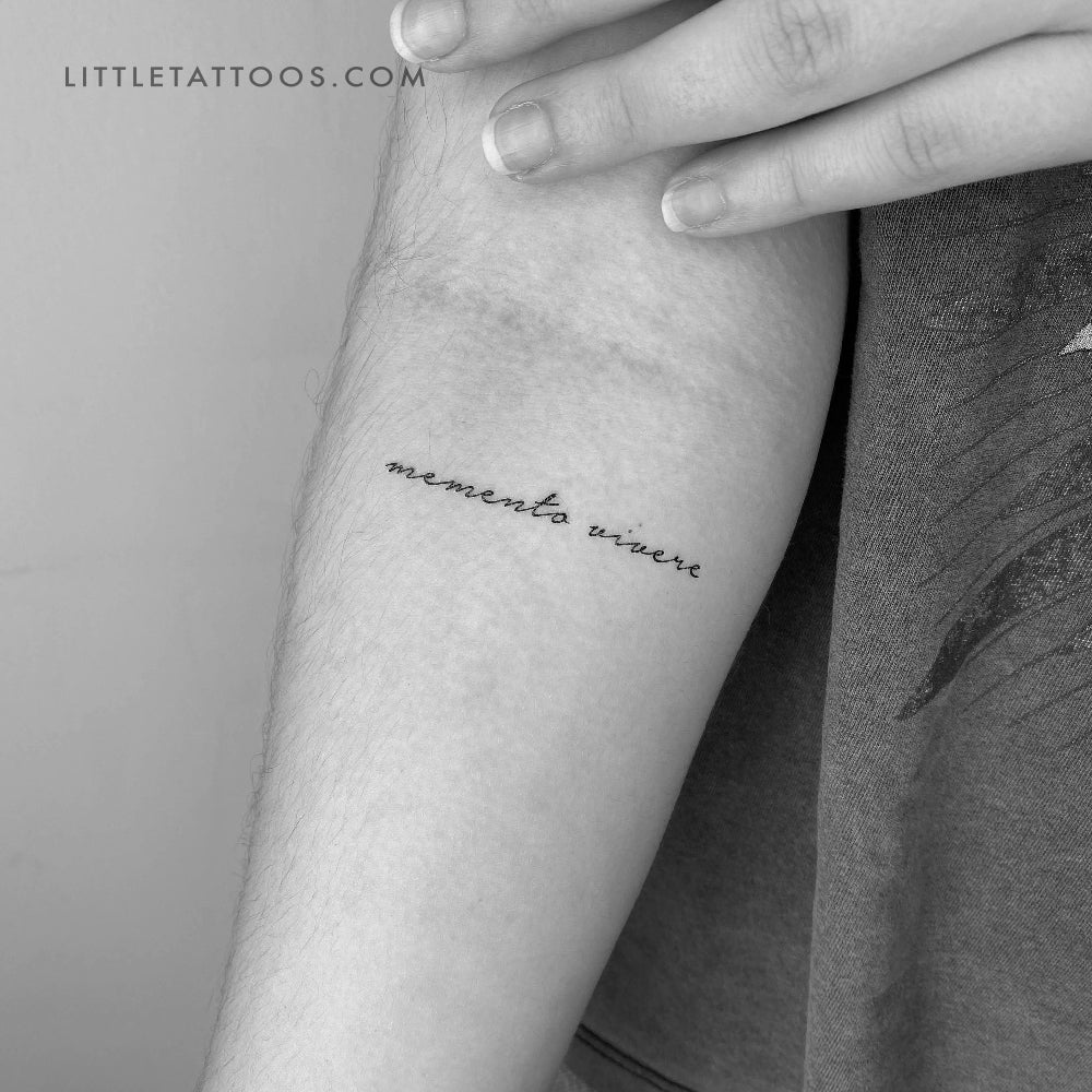 Tatuaje temporal Memento Vivere - Juego de 3