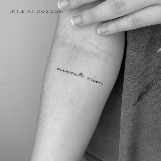 Memento Vivere Temporary Tattoo - Set of 3