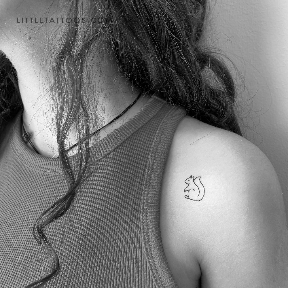 Squirrel Temporary Tattoo - Set of 3
