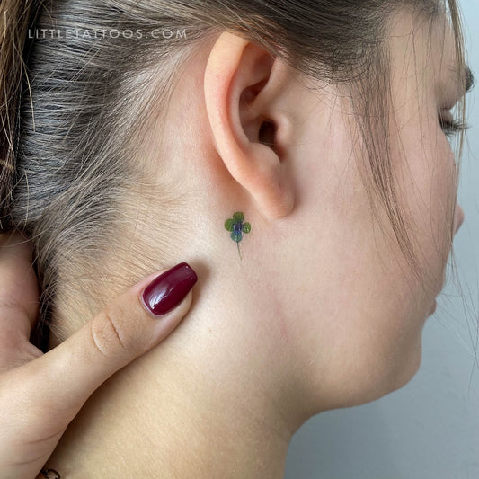 Tatuaje temporal de trébol de cuatro hojas de Zihee (juego de 3)
