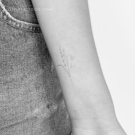 Flower Bouquet Nº3 Temporary Tattoo by Harmlessberry - Set of 3