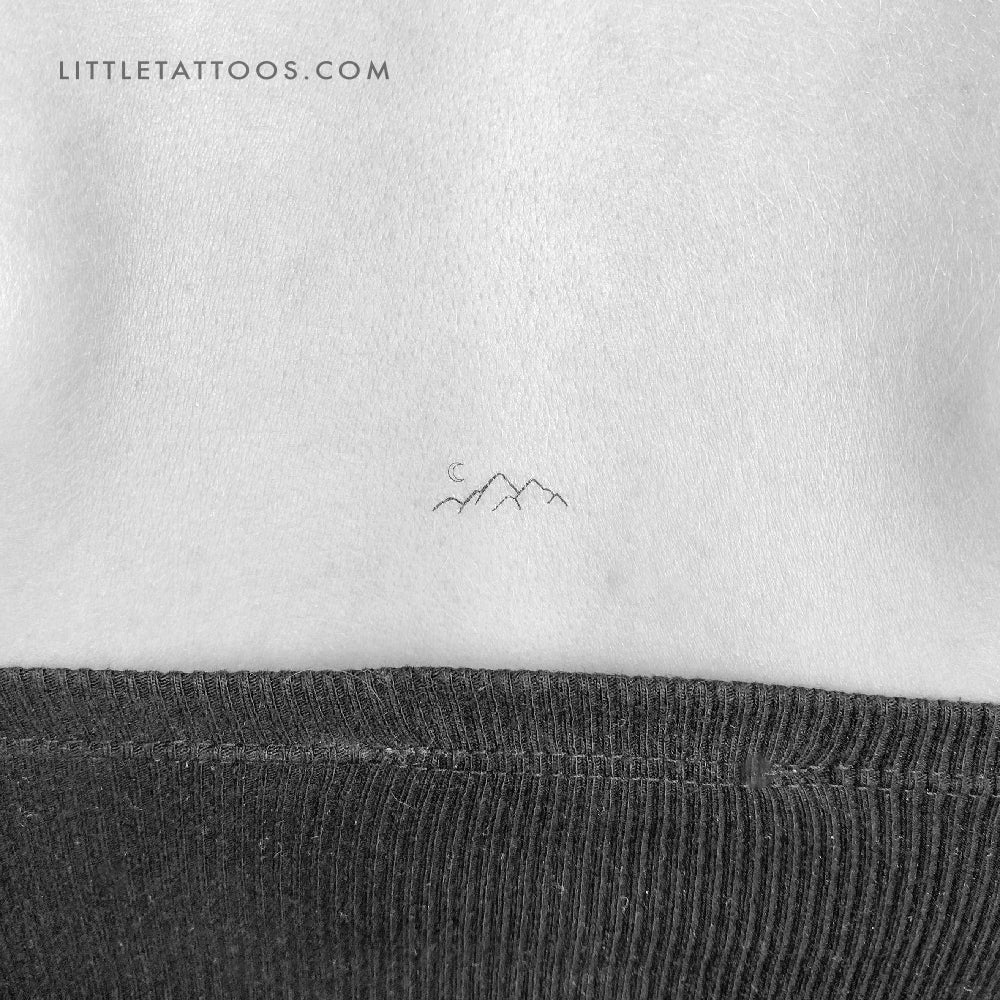 Small Mountain Temporary Tattoo - Set of 3