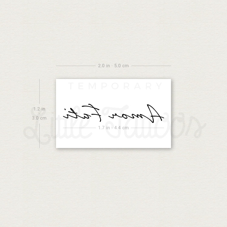 Amor Fati Temporary Tattoo - Set of 3