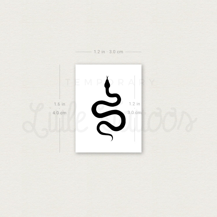 Tatuaje temporal de serpiente pequeña - Juego de 3