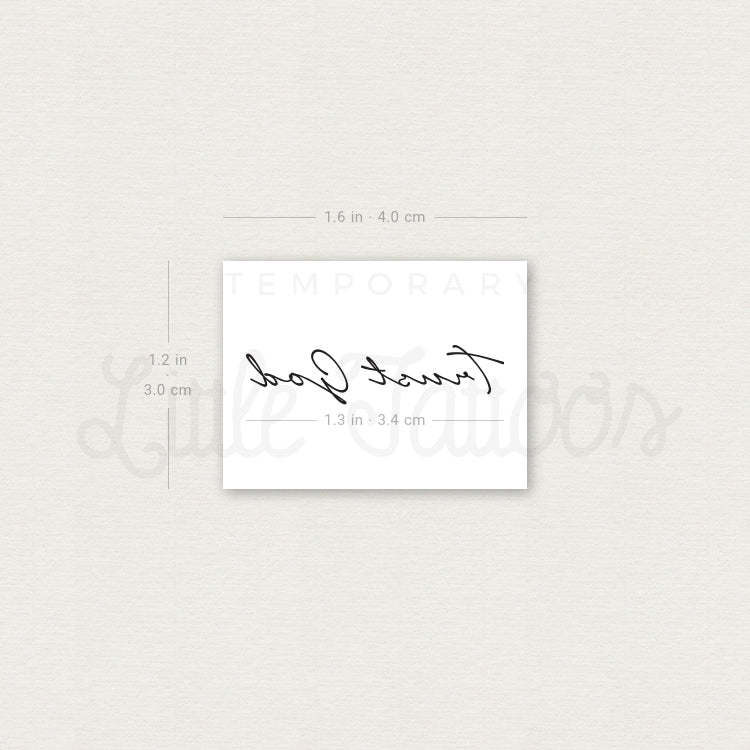 Trust God Temporary Tattoo - Set of 3