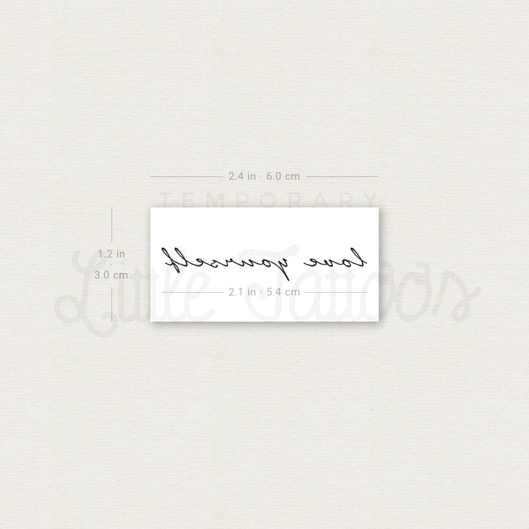Love Yourself Temporary Tattoo - Set of 3