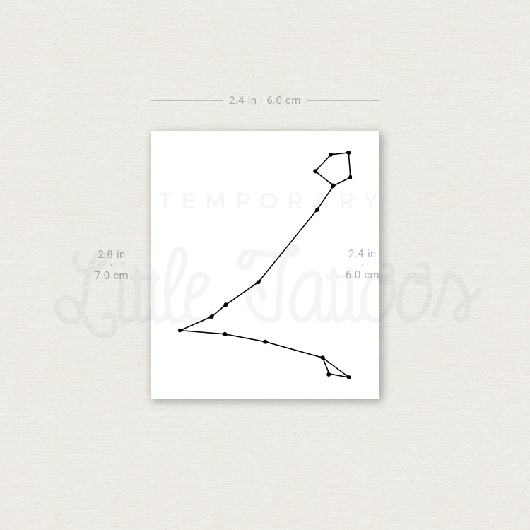 Pisces Constellation Temporary Tattoo - Set of 3