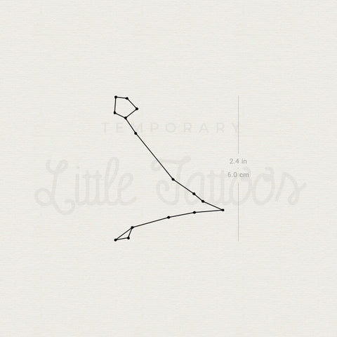 Pisces Constellation Temporary Tattoo - Set of 3