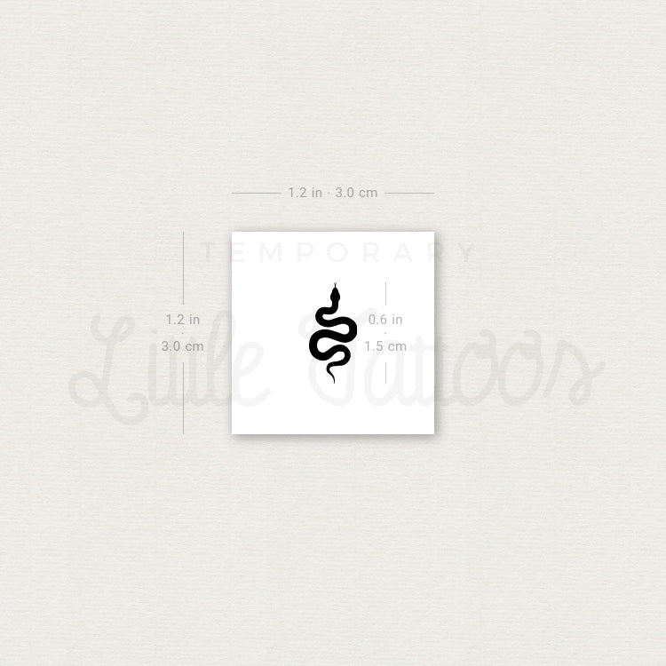 Tiny Snake Temporary Tattoo - Set of 3