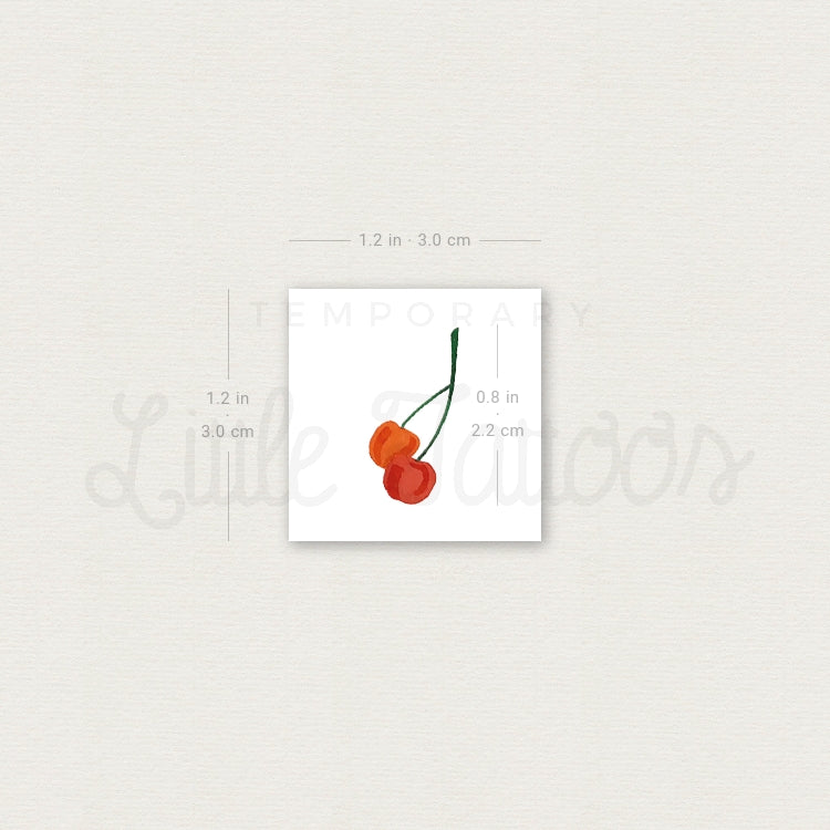 Cherry Couple Temporary Tattoo by Zihee - Set of 3