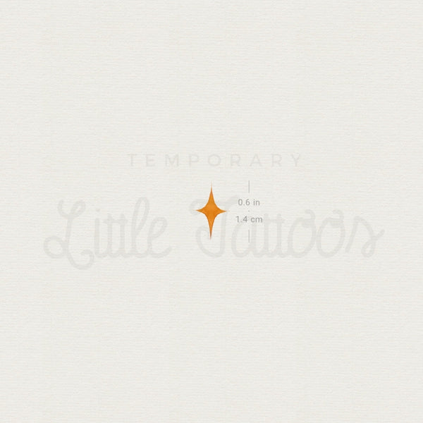 Tiny Yellow Star Temporary Tattoo - Set of 3