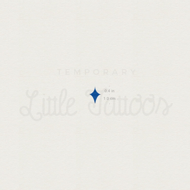 Tiny Blue Star Temporary Tattoo - Set of 3