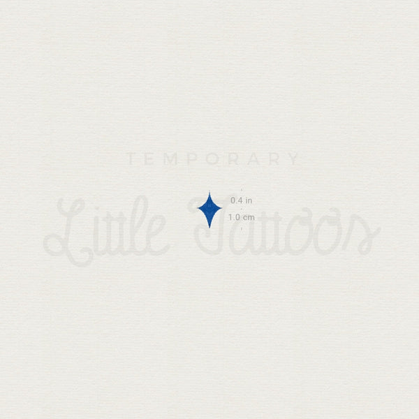 Tiny Blue Star Temporary Tattoo - Set of 3