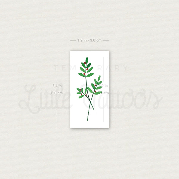 Berry Branch Temporary Tattoo by Zihee - Set of 3