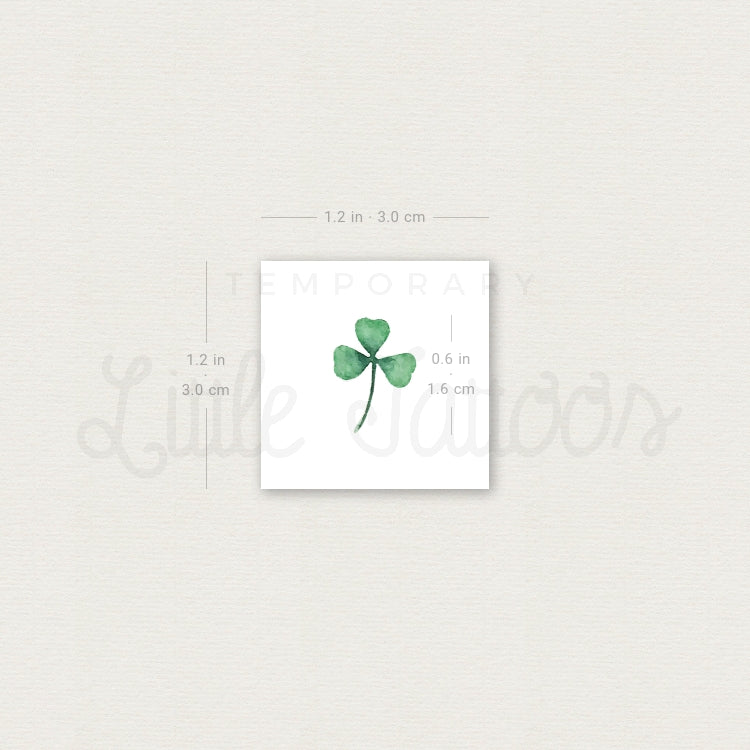 Three Leaf Clover Temporary Tattoo by Zihee - Set of 3
