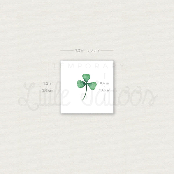 Three Leaf Clover Temporary Tattoo by Zihee - Set of 3