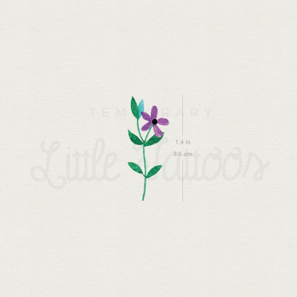 Purple Flower Temporary Tattoo by Zihee - Set of 3