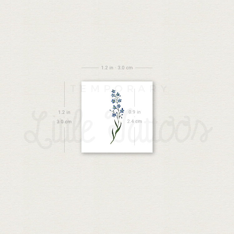 Forget-me-not Temporary Tattoo by Lena - Set of 3