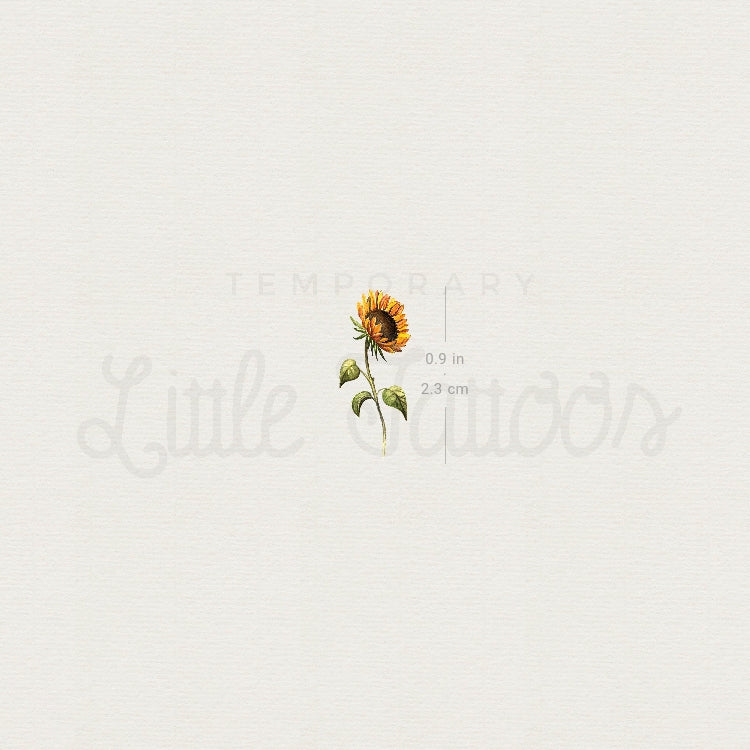 Tatuaje temporal de girasol de Lena - Juego de 3