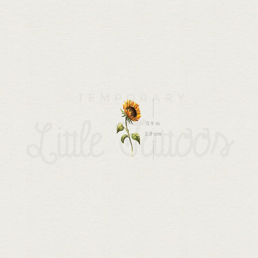 Tatuaje temporal de girasol de Lena - Juego de 3