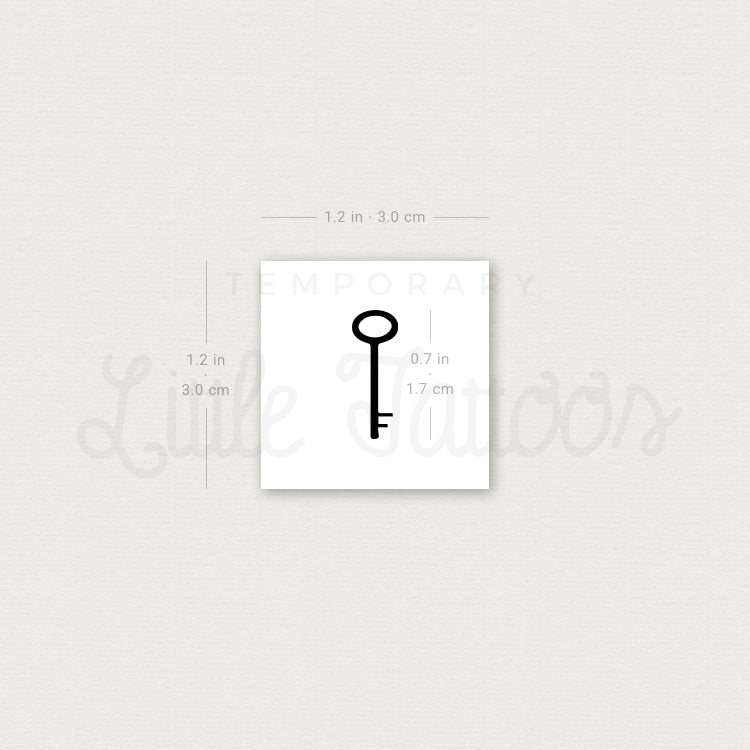 Key Temporary Tattoo - Set of 3