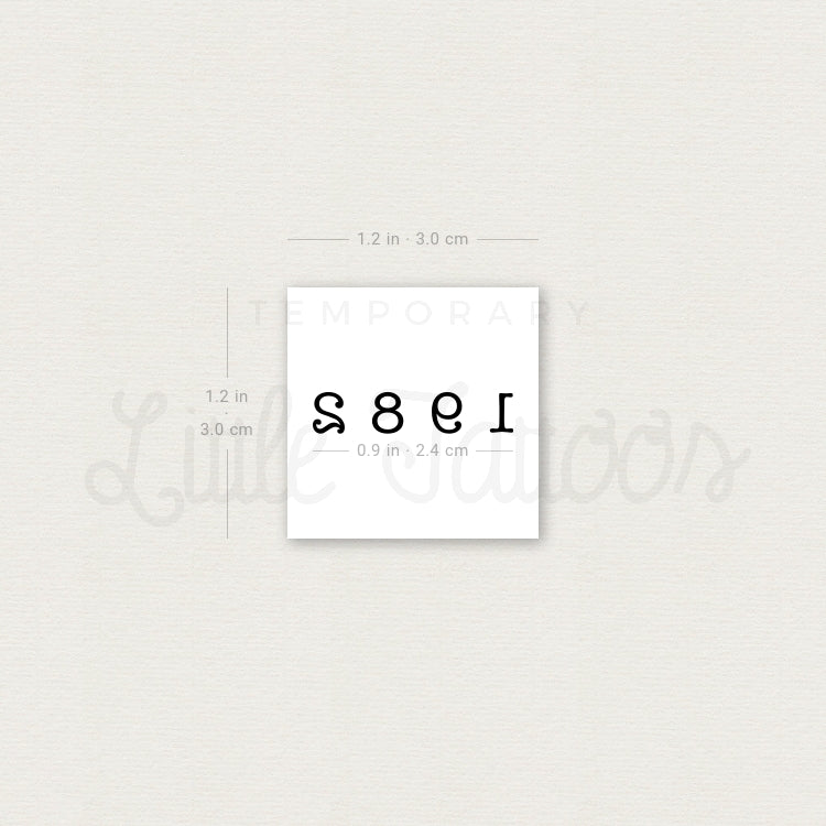 1982 Birth Year Temporary Tattoo - Set of 3