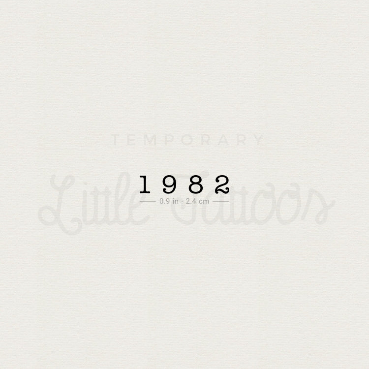 1982 Birth Year Temporary Tattoo - Set of 3