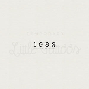 1982 Birth Year Temporary Tattoo - Set of 3