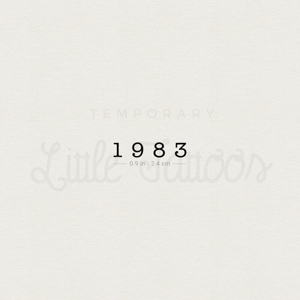 1983 Birth Year Temporary Tattoo - Set of 3