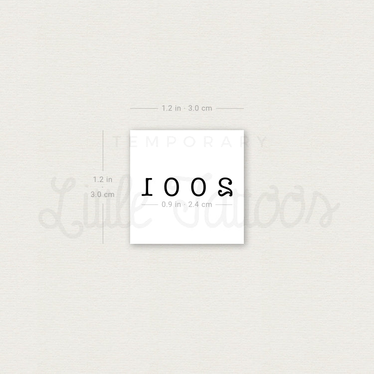 2001 Birth Year Temporary Tattoo - Set of 3