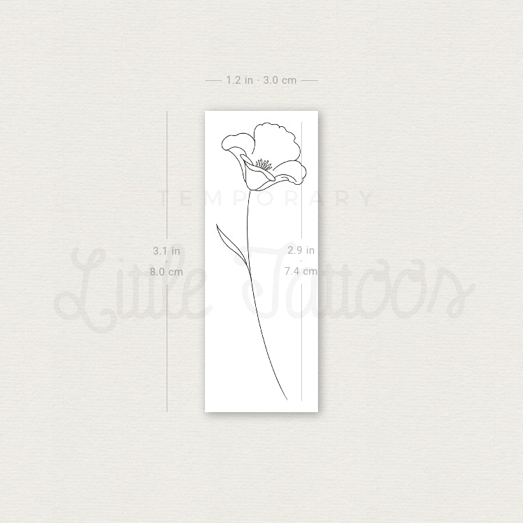 Poppy by Jakenowicz Temporary Tattoo - Set of 3