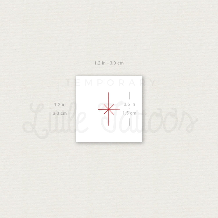 Morning Star Type I [Red] by Jakenowicz Temporary Tattoo - Set of 3