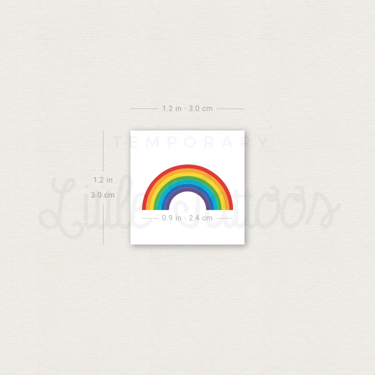 Rainbow Temporary Tattoo - Set of 3