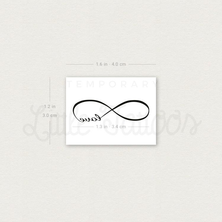 Tatuaje temporal de amor infinito - Juego de 3