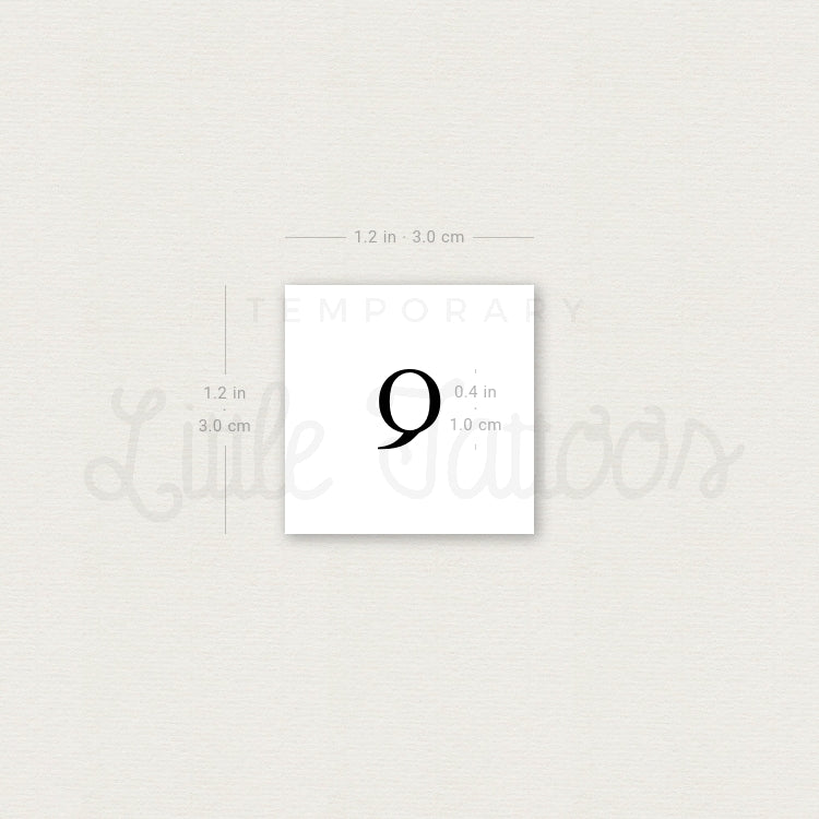Q Uppercase Serif Letter Temporary Tattoo - Set of 3