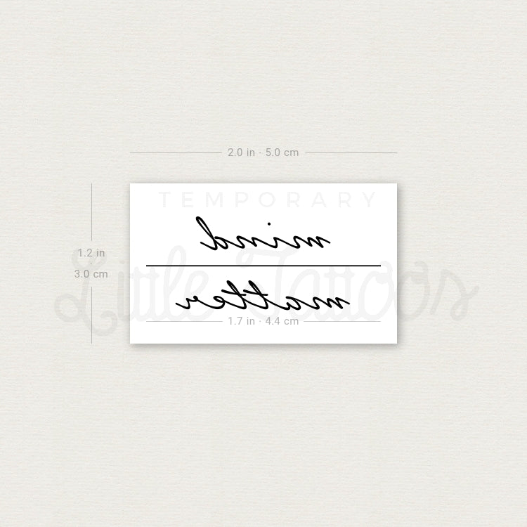Mind Over Matter Temporary Tattoo - Set of 3